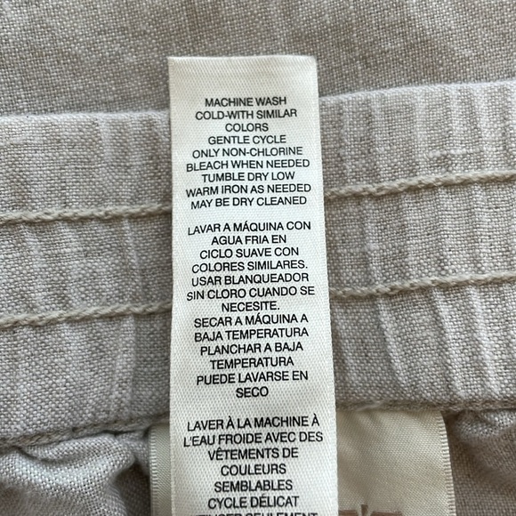 Chicos 100% Linen Wide Leg Pants. Size 2.5 or US 14. Tan. Lagenlook. - Picture 11 of 13